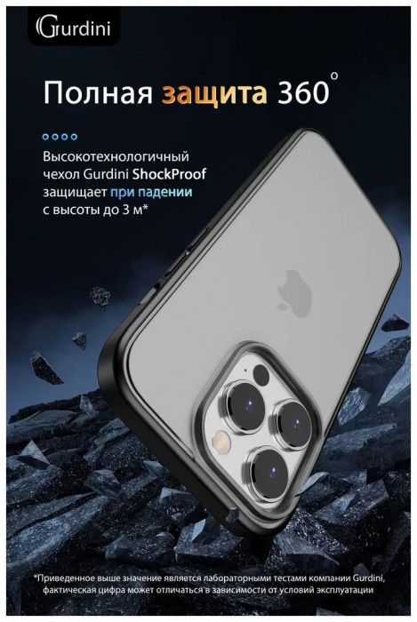 Чехол-накладка Gurdini Shockproof Case для iPhone 14 Pro Max Белый (White)