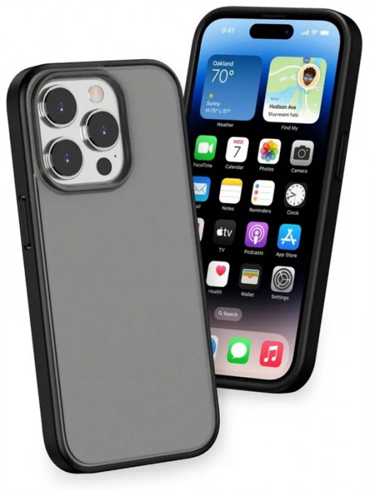 Чехол накладка Gurdini Shockproof Case для iPhone 14 Pro Черный (Black)