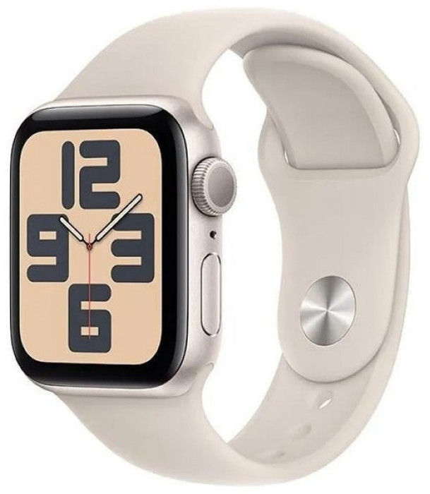 Умные часы Apple Watch SE 2023 44mm Aluminum Case with Sport Band Сияющая звезда
