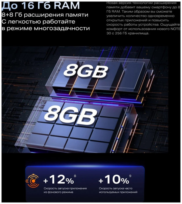 Смартфон Infinix Note 30 8/256GB Золотой EAC