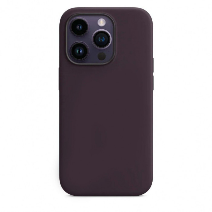 Чехол Silicone Case with Magsafe для iPhone 14 Pro Бордовый (Elderberry)