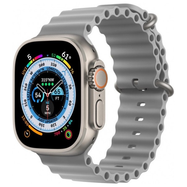 Ремешок Ocean band для Apple Watch 42/44/45/49mm Серый (Gray)