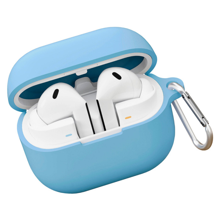 Чехол защитный VLP Charm Case для Samsung Galaxy Buds3/3Pro, голубой