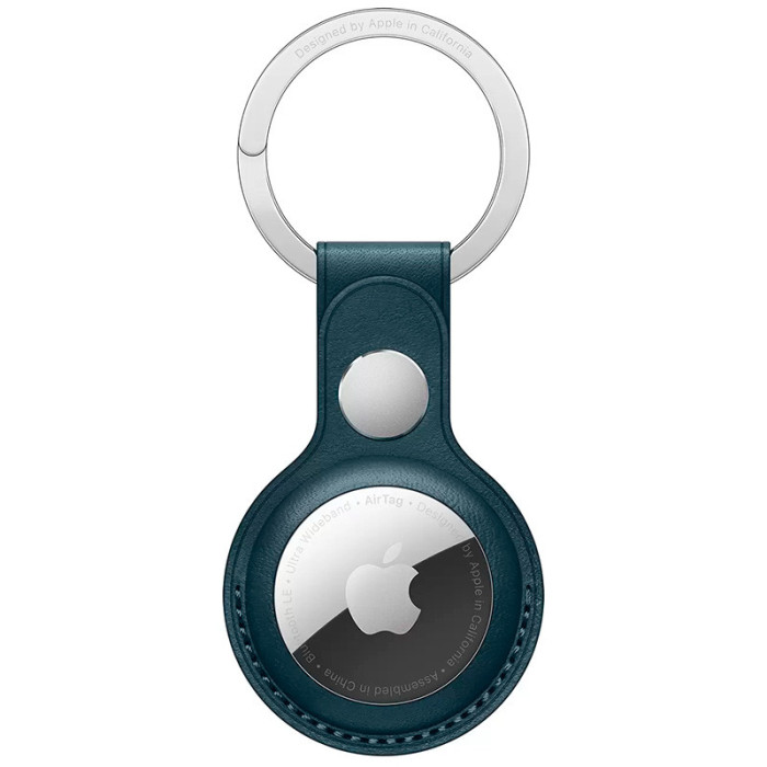 Кожаный брелок Apple для AirTag Leather Key Ring Baltic Blue | Фото 2 из 2