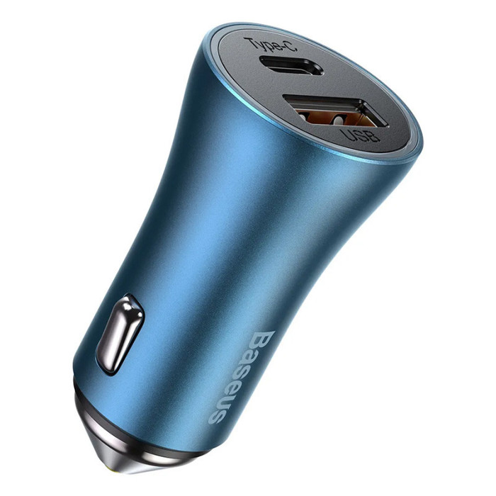 Автомобильное зарядное устройство Baseus Golden Pro Dual Quick Charger 40W Синий (CCJD-03) | Фото 4 из 4
