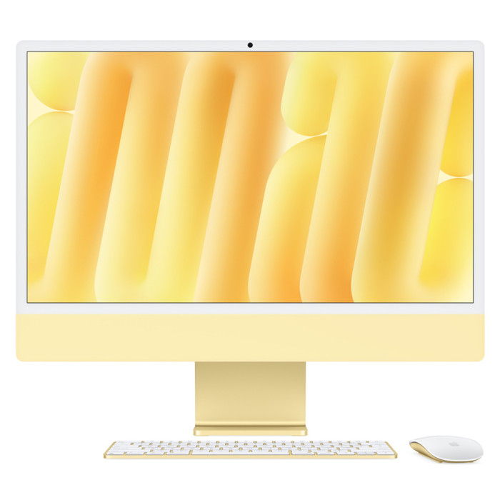 Моноблок Apple iMac 24" 2024 Retina 4,5K, M4 MWUW3 (10-core CPU, 16/256GB, 10-core GPU) Желтый (Yellow)