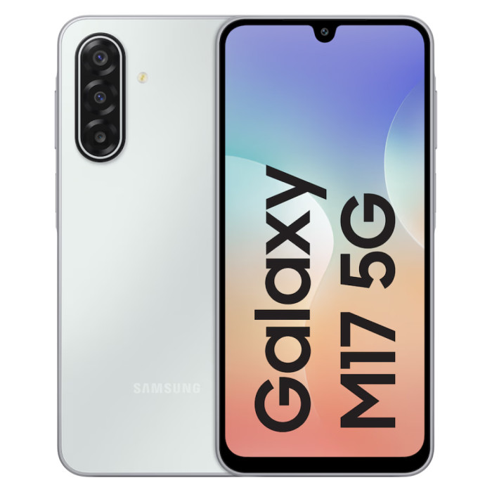 Смартфон Samsung Galaxy M17 5G 6/128GB Серебристый (Moonlight Silver)