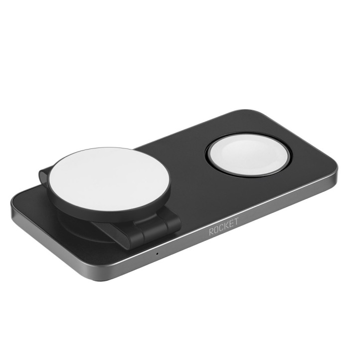 Беспроводное зарядное устройство 3в1 ROCKET Magic, мощность 23Вт, чёрный