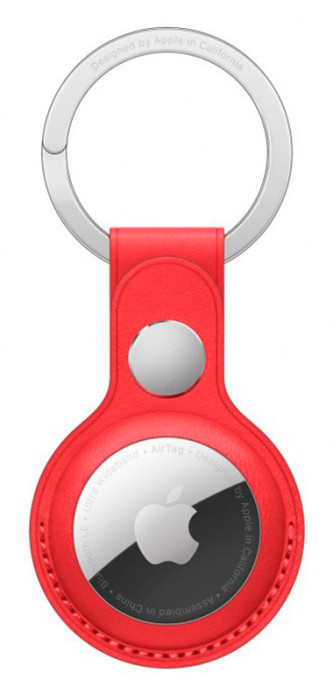 Кожаный брелок Apple для AirTag Leather Key Ring Red | Фото 2 из 2