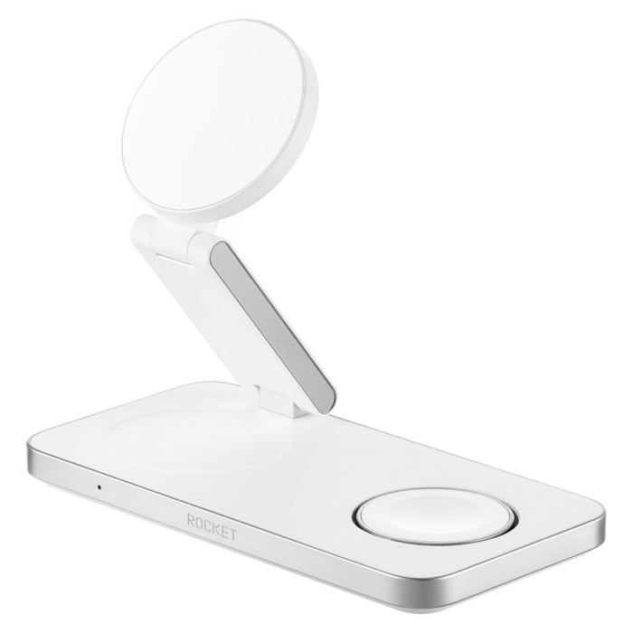 Беспроводное зарядное устройство 3в1 ROCKET Magic, мощность 23Вт, белый