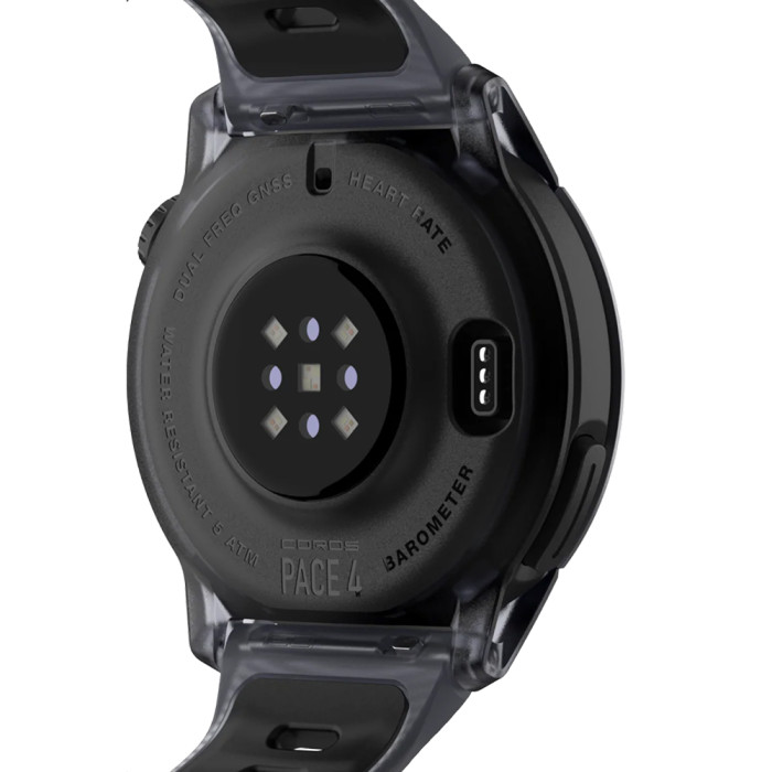 Умные часы Coros Pace 4 Aluminum Black Crystal / Silicone
