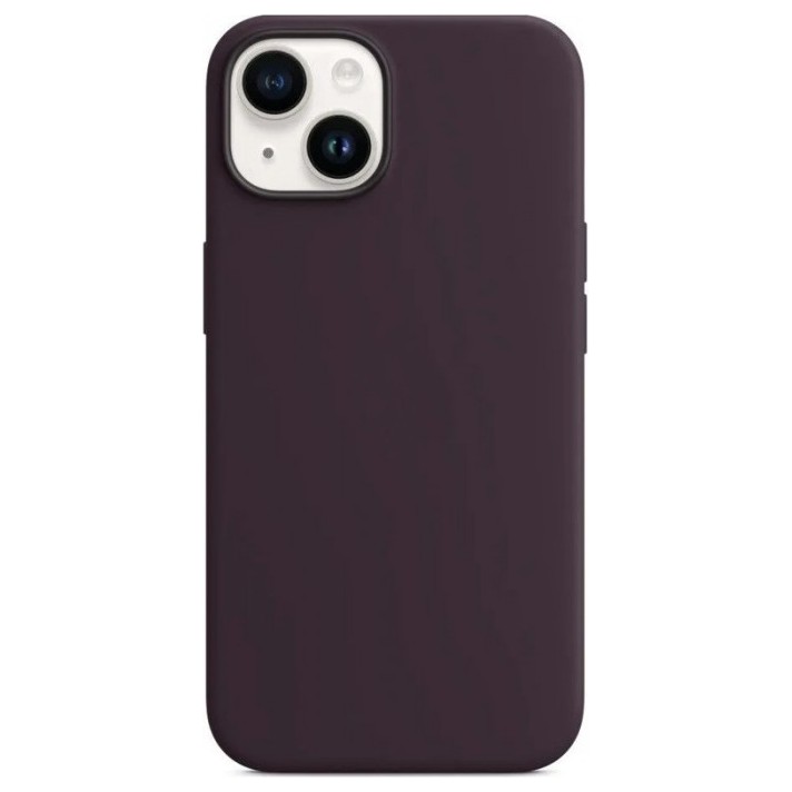 Чехол Silicone Case with Magsafe для iPhone 14 Plus Бордовый (Elderberry)