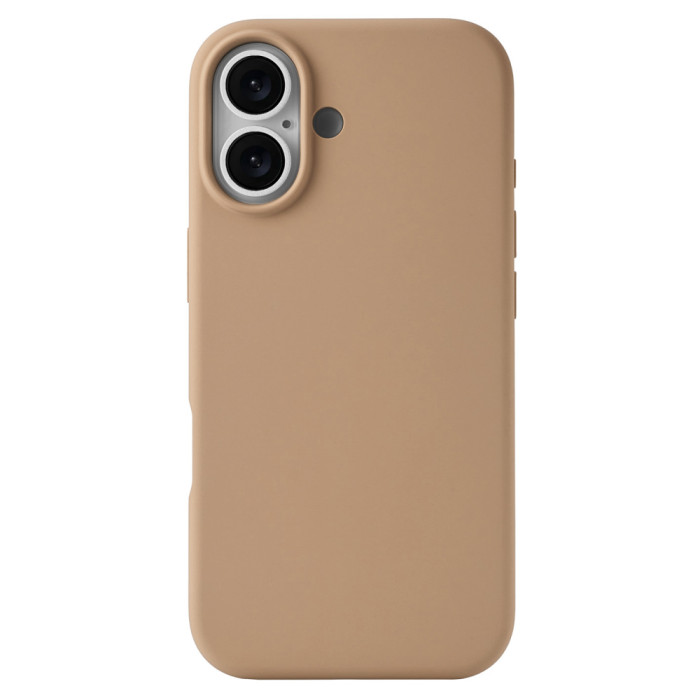 Чехол защитный uBear Touch Mag Case для iPhone 17, MagSafe совместимый, силикон, софт-тач, латте