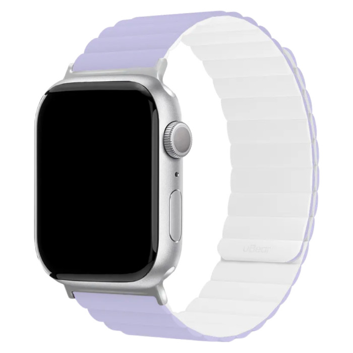 Ремешок uBear Mode для Apple Watch S/M (38, 40, 41 мм), силиконовый, лаванда/белый