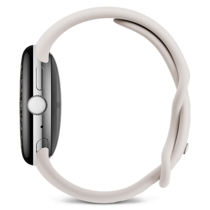 Умные часы Google Pixel Watch 4 41mm Wi-Fi Серебряный/Бежевый (Polished Silver/Porcelain)
