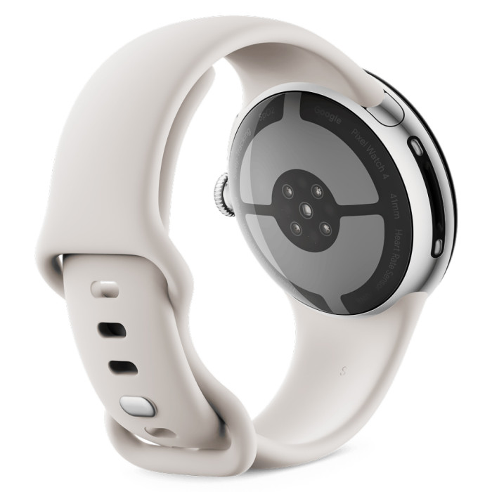 Умные часы Google Pixel Watch 4 41mm Wi-Fi Серебряный/Бежевый (Polished Silver/Porcelain)