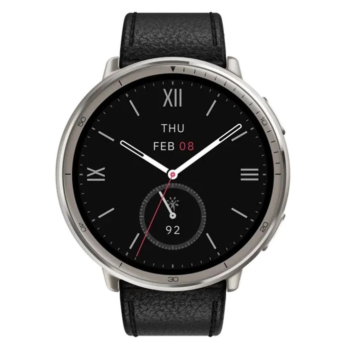 Умные часы Amazfit Active 2 Round Premium Черный (Black Leather)