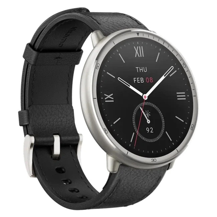 Умные часы Amazfit Active 2 Round Premium Черный (Black Leather)