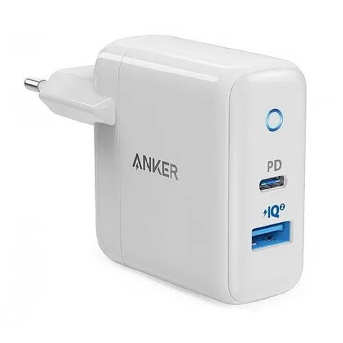 Зарядное устройство ANKER PowerPort PD+2 (A2636) 20W+15W USB/USB-C, белый | Фото 2 из 2