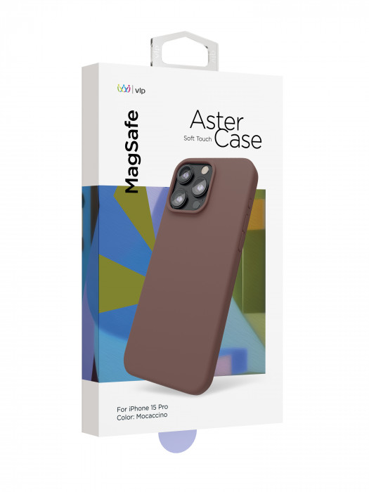 Чехол защитный "vlp" Aster Case с MagSafe для iPhone 15 Pro моккачино | Фото 2 из 2