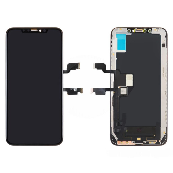 Дисплей для iPhone XS Max + тачскрин черный с рамкой (Переклей)