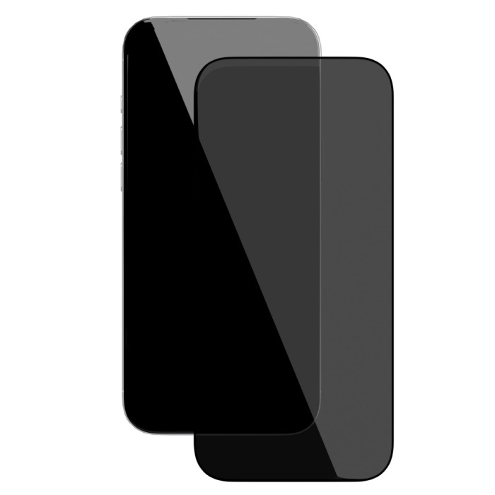 Стекло защитное 2.5D VLP Privacy Glass для iPhone 17/17 Pro/16 Pro с черной рамкой
