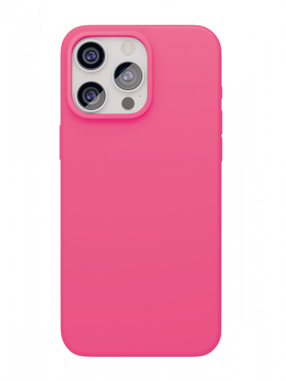 Чехол защитный VLP Aster Case с MagSafe для iPhone 15 Pro неоновый розовый