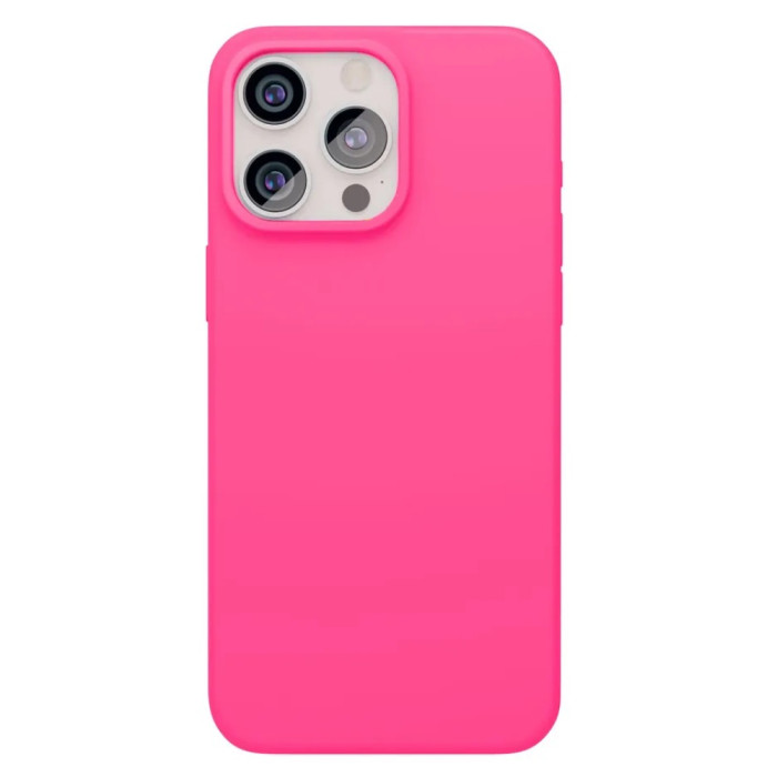 Чехол защитный VLP Aster Case с MagSafe для iPhone 15 Pro, неоновый розовый