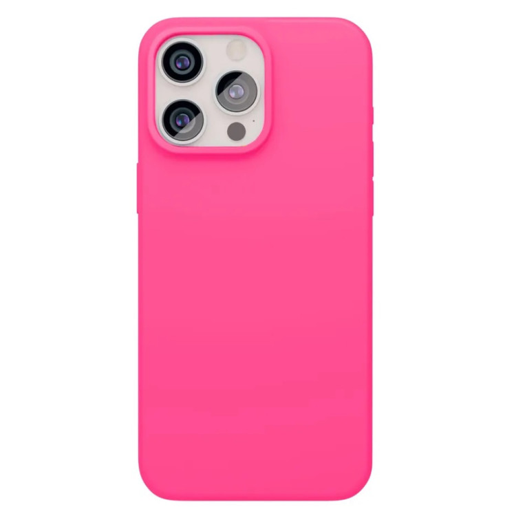 Чехол защитный VLP Aster Case с MagSafe для iPhone 15 Pro, неоновый розовый