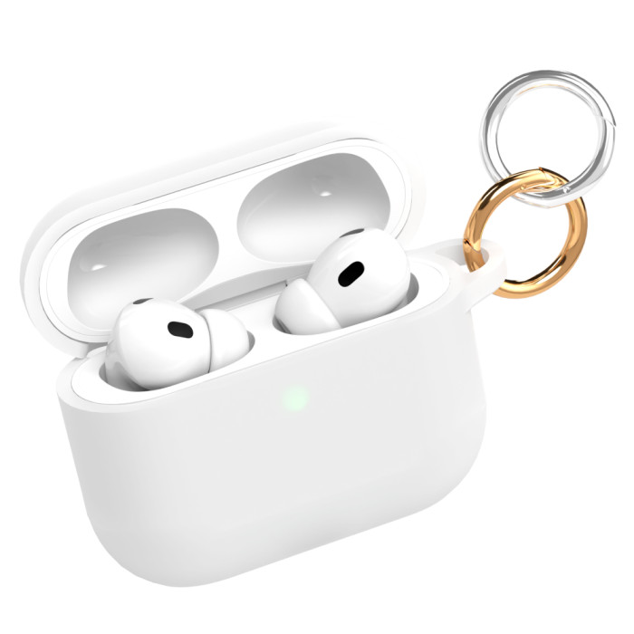 Чехол силиконовый VLP Charm Case для AirPods Pro 3, белый