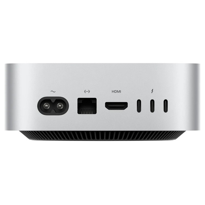 Настольный компьютер Apple Mac Mini 2024 (M4 10C CPU/10C GPU, 16GB, 512GB SSD) Серебристый (MU9E3) | Фото 2 из 3