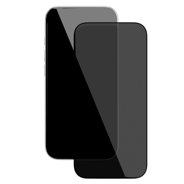 Стекло защитное 2.5D VLP Privacy Easy Box для iPhone 17 Pro, с черной рамкой