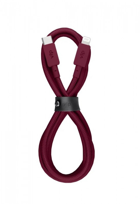 Кабель VLP Nylon Cable USB С - Lightning MFI 1.2м марсала | Фото 1 из 4