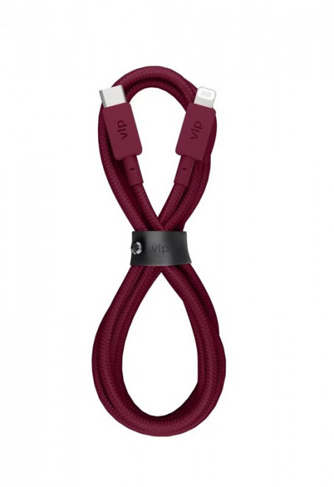 Кабель VLP Nylon Cable USB С - Lightning MFI 1.2м марсала | Фото 4 из 4