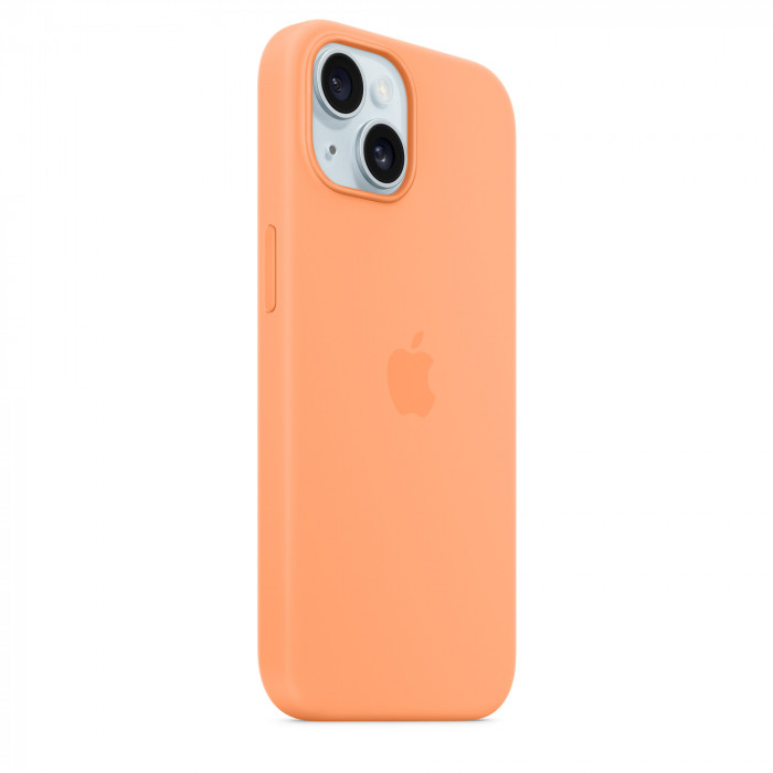 Чехол Silicone Case MagSafe для iPhone 15 Orange Sorbet