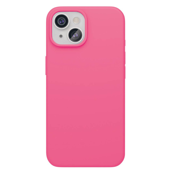 Чехол защитный VLP Aster Case с MagSafe для iPhone 15, неоновый розовый