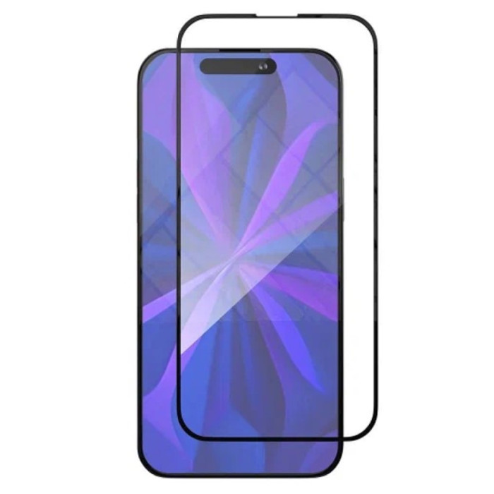 Стекло защитное 2.5D VLP Для iPhone 15 Pro Max с черной рамкой Матовое