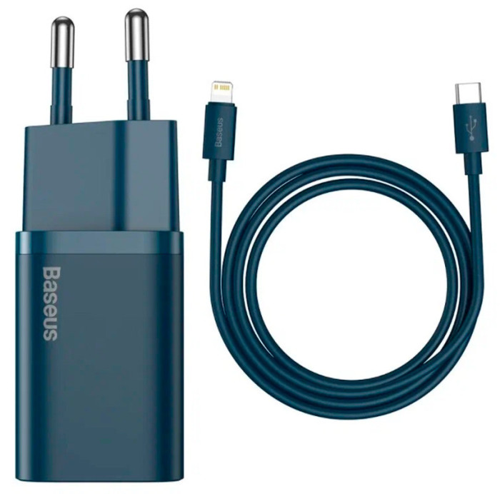 Зарядное устройство Baseus Super Si Quick Charger 1C 20W EU Sets Blue (TZCCSUP-B03) | Фото 2 из 2