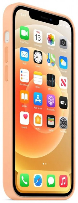 Чехол Silicone Case with Magsafe для iPhone 12/12 Pro Бежевый (Cantaloupe) | Фото 3 из 4