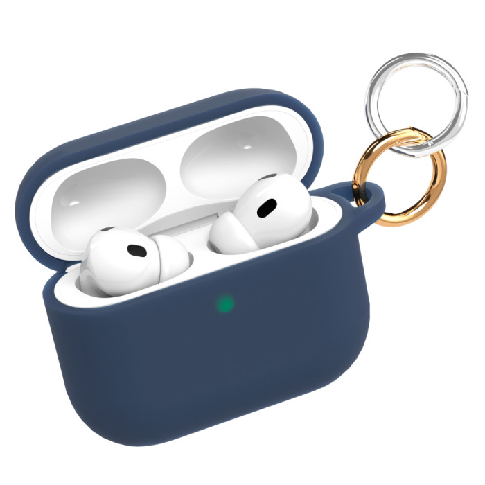 Чехол силиконовый VLP Charm Case для AirPods Pro 3, темно-синий