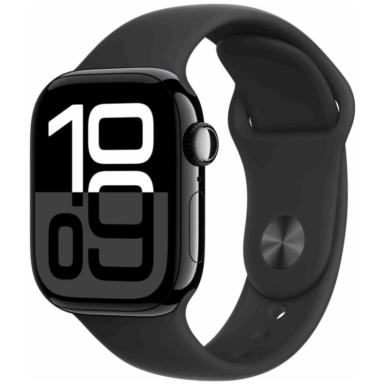 Умные часы Apple Watch Series 10 42mm Jet Black Aluminum Case with Sport Band Black