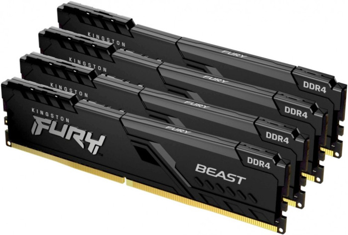 Оперативная память 128Gb DDR4 3200MHz Kingston Fury Beast Black (KF432C16BBK4/128) (4x32Gb KIT)