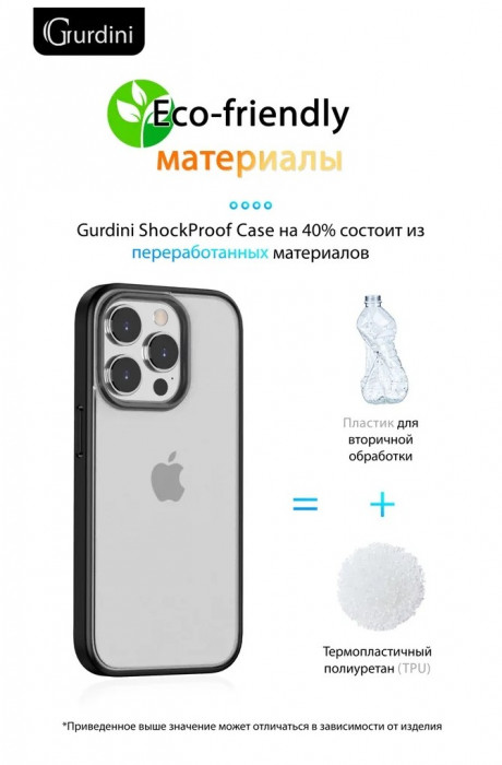 Чехол-накладка Gurdini Shockproof Case для iPhone 14 Pro Max Белый (White)