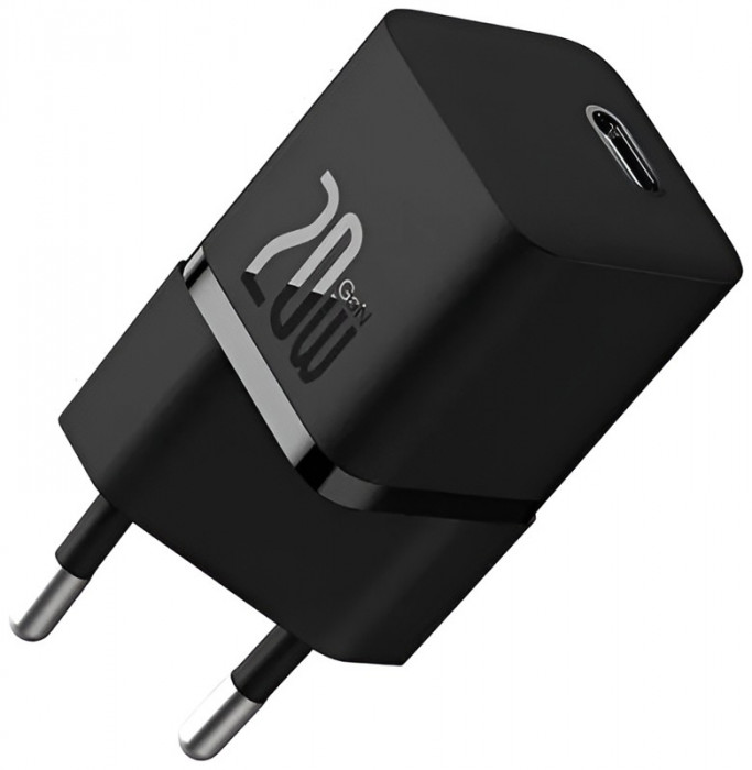Зарядное устройство Baseus GaN5 Fast Charger(mini) 1C 20W EU (CCGN050101) Черное | Фото 2 из 4