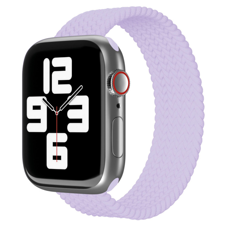 Ремешок нейлоновый плетёный VLP для Apple Watch 38/40/41 L/XL фиолетовый
