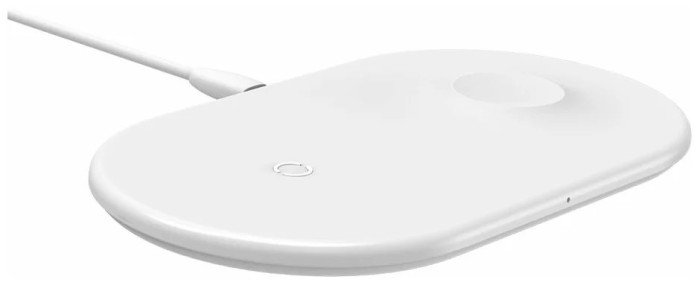 Беспроводная зарядная станция Baseus Smart 2 in 1 WX2IN1 Белый | Фото 2 из 2