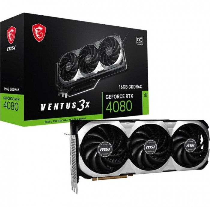 Видеокарта MSI GeForce RTX 4080 16GB VENTUS 3X OC, Retail | Фото 1 из 8