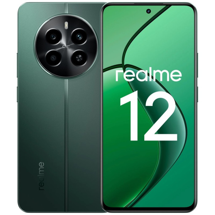 Смартфон Realme 12 4G 8/128GB Зеленый малахит (Green) EAC | Фото 1 из 3