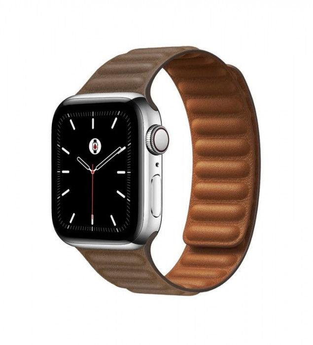 Ремешок Leather Link для Apple Watch 38/40/41mm Коричневый (Saddle brown) | Фото 2 из 2
