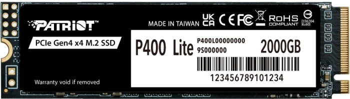 Накопитель SSD 2Tb Patriot P400 Lite (P400LP2KGM28H)
